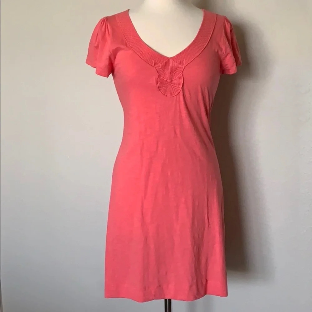 BANANA REPUBLIC light coral cotton dress
